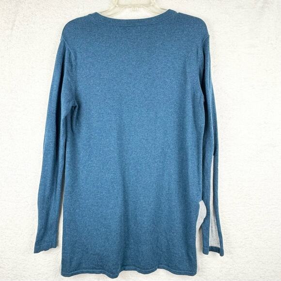 Smartwool Shadow Pine Tunic Sweater in Deep Marlin Heather Merino Wool Size L - Picture 7 of 14